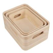 3 caisses en bois grandes