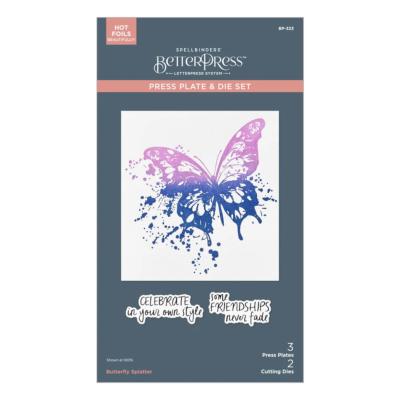 BetterPress plate - Butterfly splatter