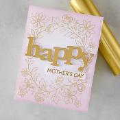 LetterPress + foil plate - Floral Border