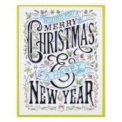 BetterPress plate - Merry Christmas and Happy New Year
