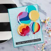 Cutting dies - Color Block Balloons