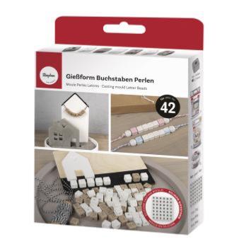 Moules silicone - perles lettres