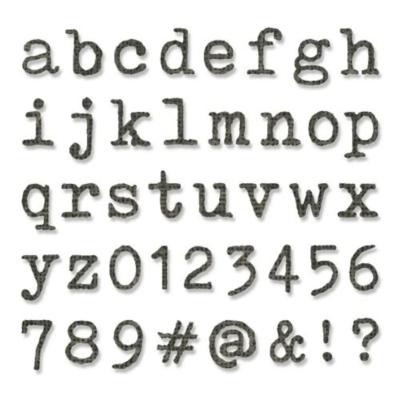 Thinlits - Alphanumeric tiny type lower