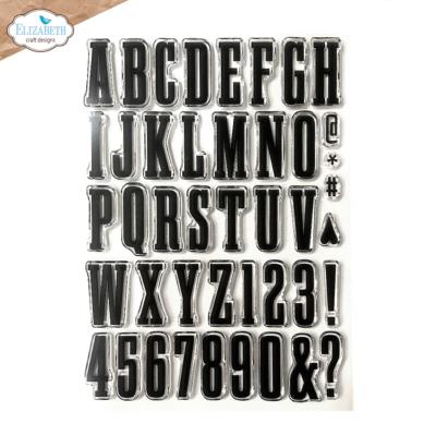 Bold alphabet - clear stamp