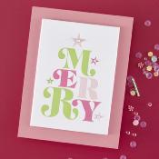 LetterPress + foil plate - MERRY