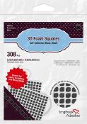3D foam squares - BLACK SMALL - carrés de mousse adhésifs