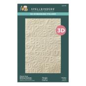 3D embossing folder - Classic Pooh - Birthday numbers