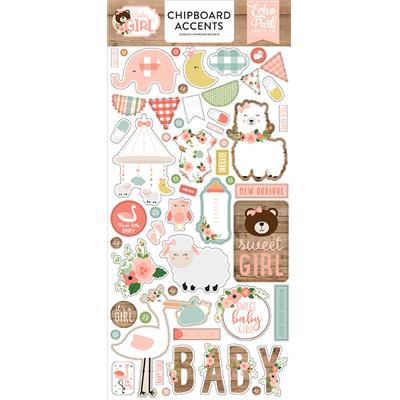 Chipboards adhésifs Baby Girl