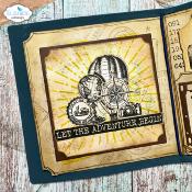 Around the world - clear stamp + die