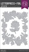 LetterPress + foil plate - Floral Border