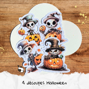 4 illustrations découpées halloween