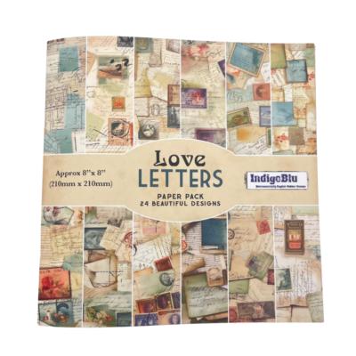 bloc 21x21cm - Love Letters Paper Pack