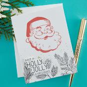 BetterPress plate - Holly Jolly santa