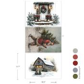 A3 Decoupage Fiber "Santa's woodland stroll"