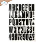 Bold alphabet - clear stamp