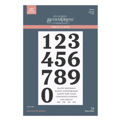 BetterPress plate - Bold color mix numbers