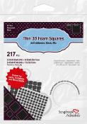 3D foam squares - FIN BLACK MIX - carrs de mousse adhsifs