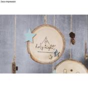 40 miniatures bois étoiles or