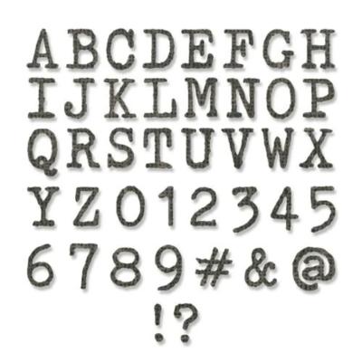 Thinlits - Alphanumeric tiny type upper