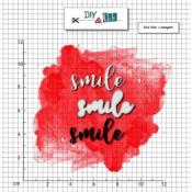 matrice de coupe + tampon "smile"
