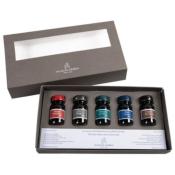 Coffret 5 encres de Calligraphie  paillettes dores