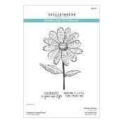 Stamps and Die cutting set - Sculpted scipted floral