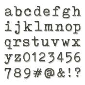 Thinlits - Alphanumeric tiny type lower