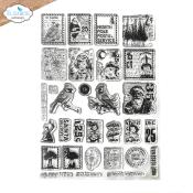 December postage stamps - clear stamp