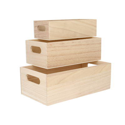 3 minis caisses en bois