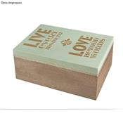 boite en bois avec couvercle