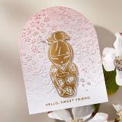 3D embossing folder - Floral fans