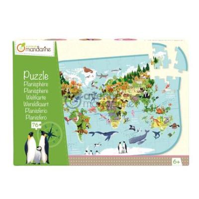 Puzzle Planisphère - Avenue Mandarine