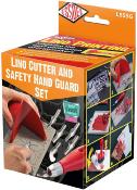 Lino cutter & safety hand gard set - Kit de linogravure