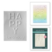 3D embossing folder - Beveled happy birthday