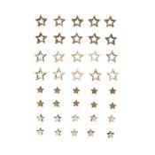 40 miniatures bois étoiles or