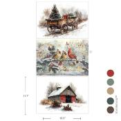 A3 Decoupage Fiber "Christmas in the countryside"