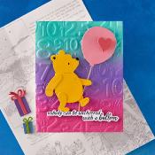 3D embossing folder - Classic Pooh - Birthday numbers