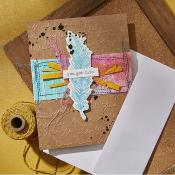 Detailled Embossing folder - Scribbled Letter