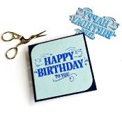 LetterPress + foil plate - Happy Birthday
