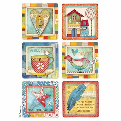 papier de riz : Patchwork Cards