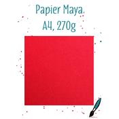 papier Maya - Rouge - 25 f - A4 - 270g