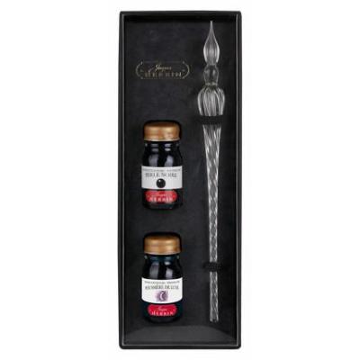 Coffret Encres et Plume de verre