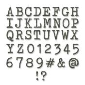 Thinlits - Alphanumeric tiny type upper