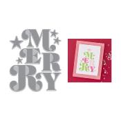 LetterPress + foil plate - MERRY