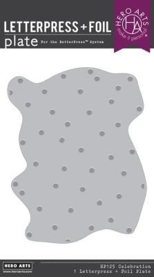LetterPress + foil plate - Celebration