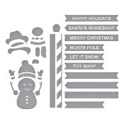 Cutting dies - North pole sentiments