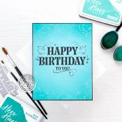 LetterPress + foil plate - Happy Birthday