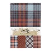 Kraft Stock Christmas Sparkle Plaid - Papier kraft pailleté motif plaid - 20 feuilles