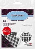 3D foam squares - BLACK MIX - carrs de mousse adhsifs