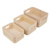 3 caisses en bois petites